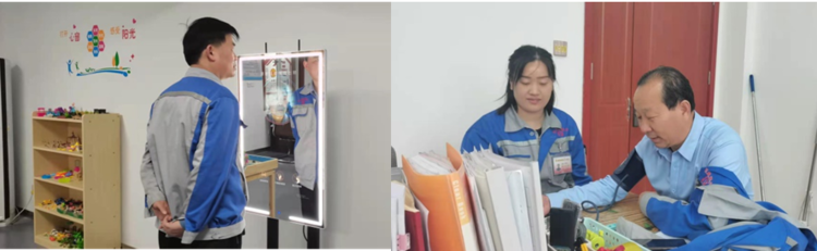 大家體驗(yàn)了智能血壓計(jì)、魔鏡等儀器設(shè)備